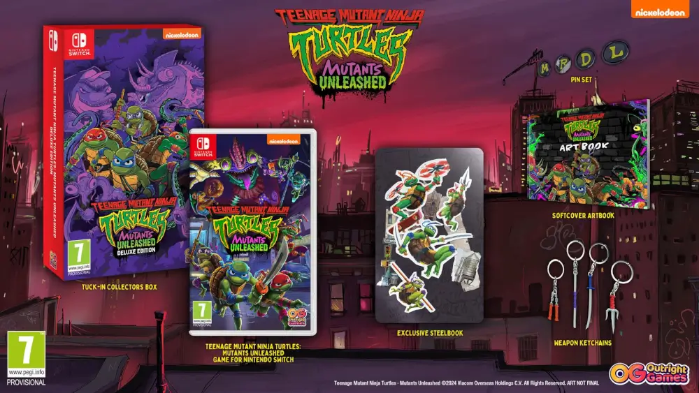 Turtles Mutants Unleased Deluxe Edition גלויה מכירה מוקדמת