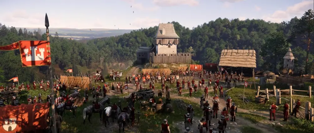 Kingdom Come: Deliverance II הרבה שחקנים ומסביב עצים