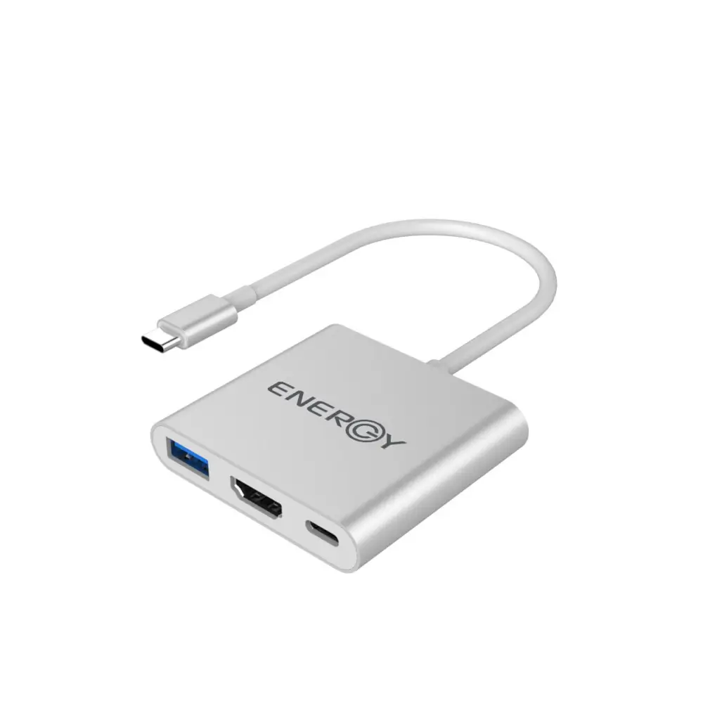 מתאם USB C Hub 3 in 1 - עיצוב קומפקטי