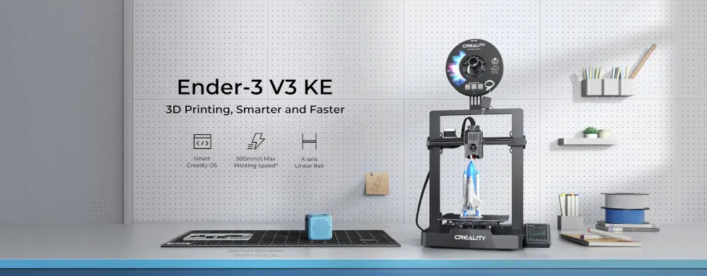 מדפסת תלת מימד דגם Ender-3 V3 KE מבית Creality. 