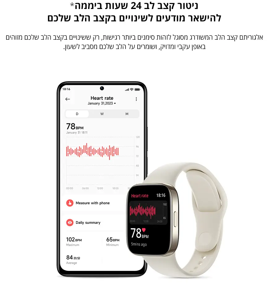 ניטור קצב לב 24 שעות ביממה