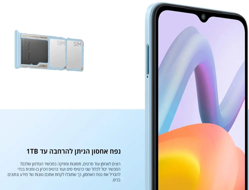 נפח ניתן להרחבה עד 1TB