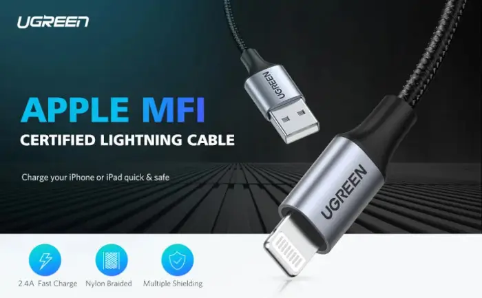 Lightning to USB-A 2M charging 