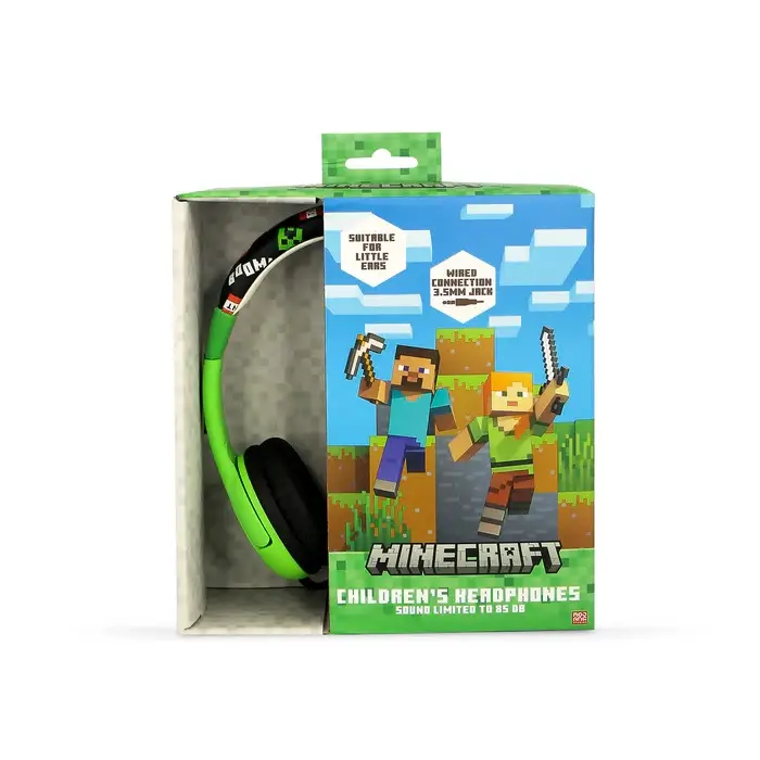 אוזניות חוטיות לילדים Minecraft רצועת ראש מתכוונת