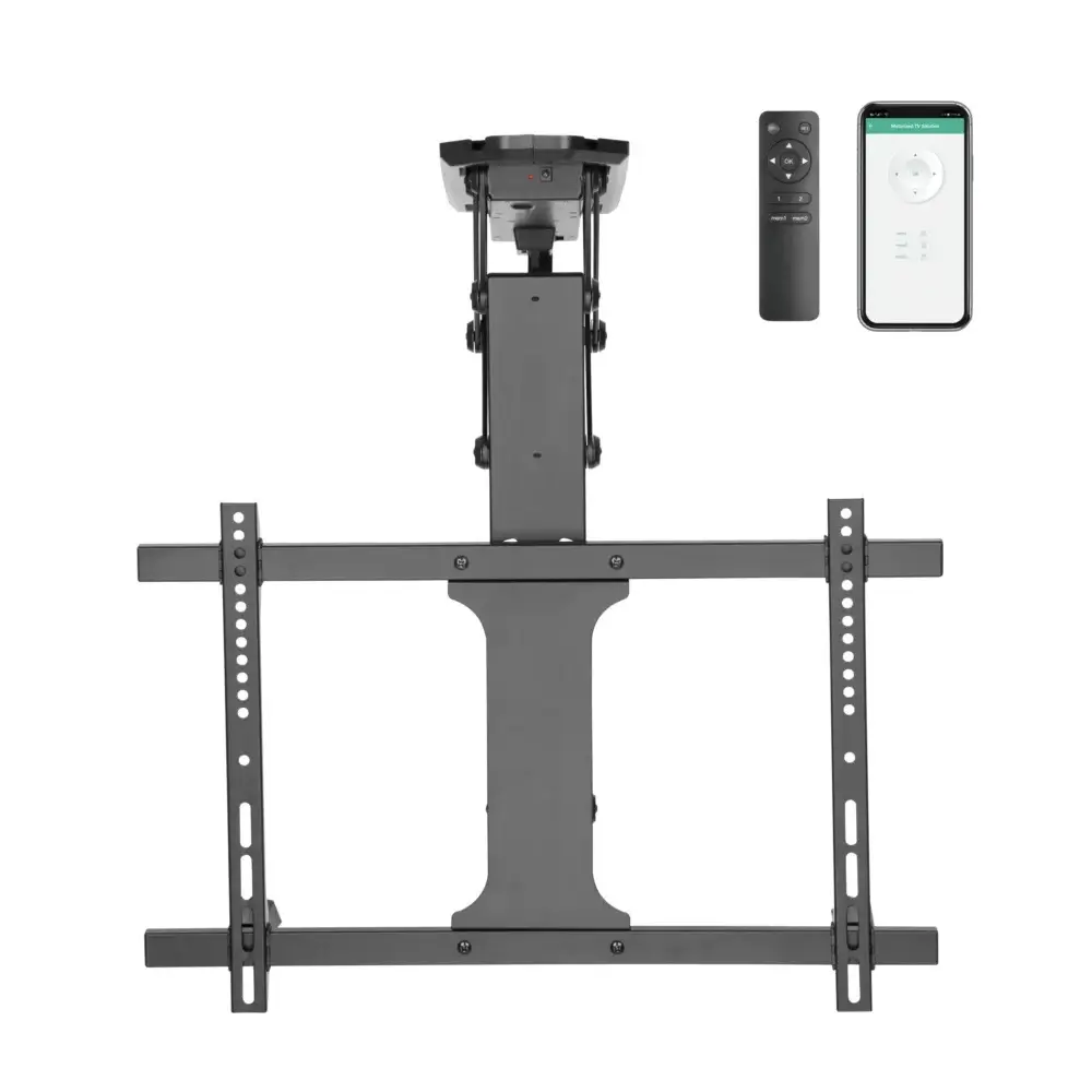 מתקן תלייה תקרתי חשמלי דגם PLB-M0546AI התאמה מושלמת למסכי טלוויזיה