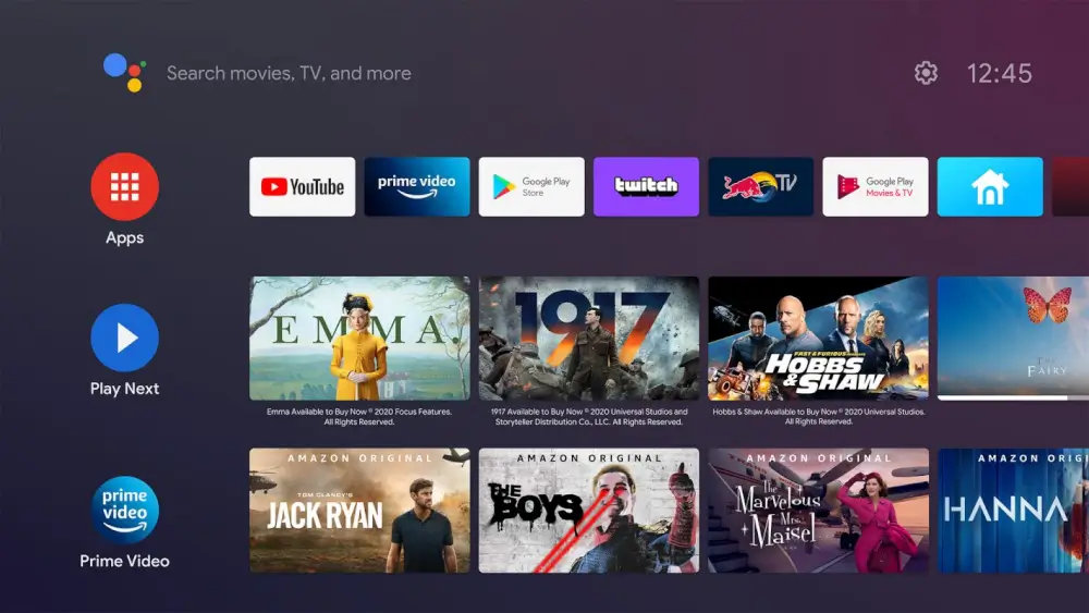 Android TV מובנה