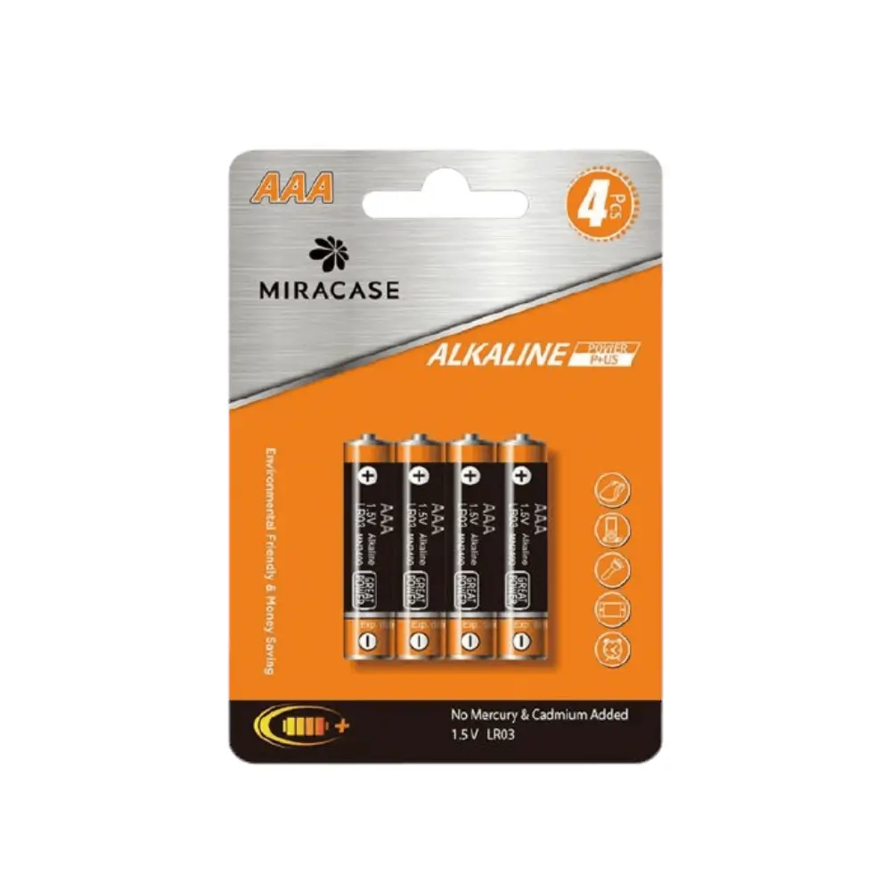 4AAA- ALKALINE BATTERIES 1.5V LR03