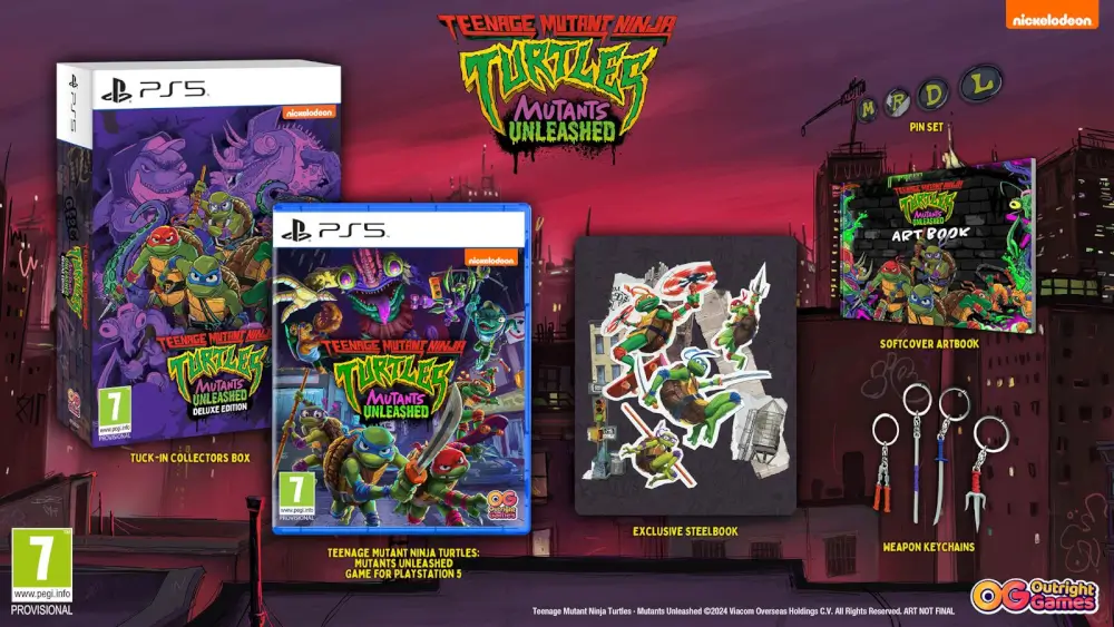 Turtles Mutants Unleased Deluxe Edition גלויה מכירה מוקדמת