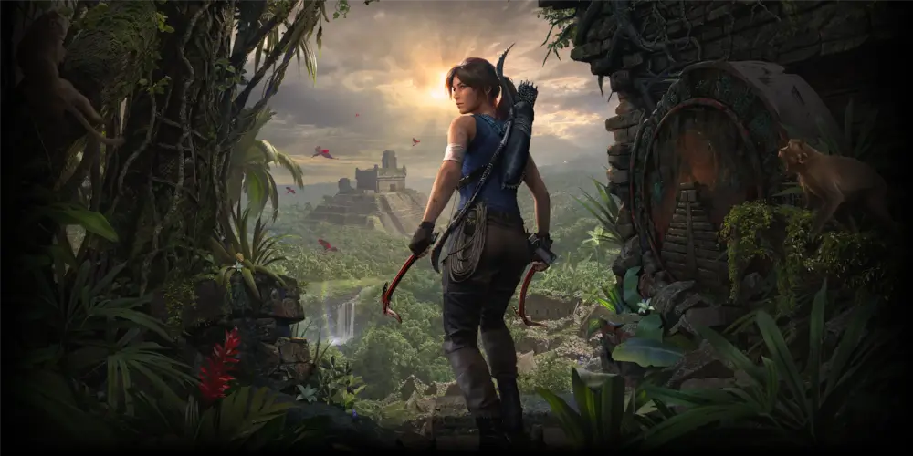 Shadow Of The Tomb Raider Definitive Edition תמונה מהמשחק לארה וברקע נוף