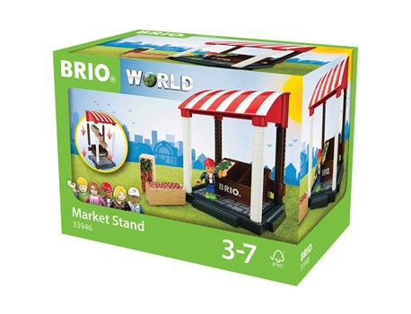 דוכן שוק כולל דמות וארגזי ירקות BRIO