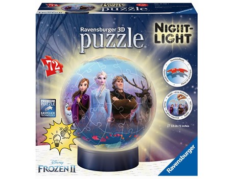 פאזל כדור 72 חלקים מואר - FROZEN 2 Ravensburger