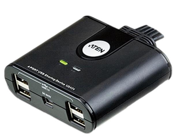 ממתג US424 4x4 USB2.0 Peripheral SW ATEN