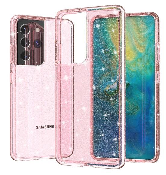 כיסוי שקוף Grip Case Crystal Glitter Samsung S21 City Cell