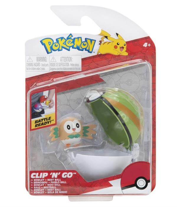 Clip 'N' Go Rowlet & Nest Ball W10 Jazwares