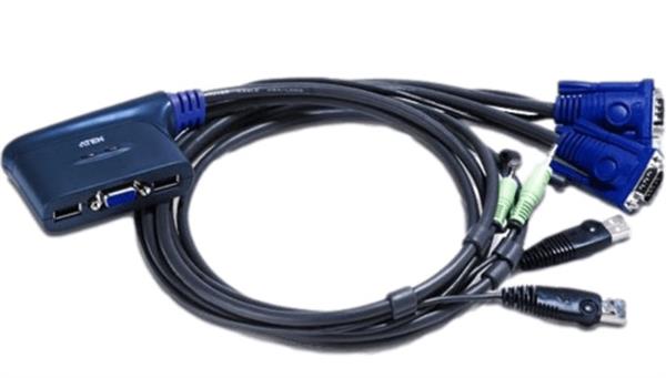 כבל CS62US 2-Port USB VGA/Audio KVM ATEN