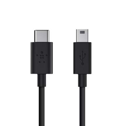 כבל סנכרון וטעינה USB-C ל- Mini-B  כבל USB-C ל- Mini-B Belkin