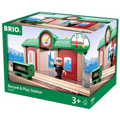 תחנת רכבת עם קול/ אור/ הקלטה + דמות BRIO