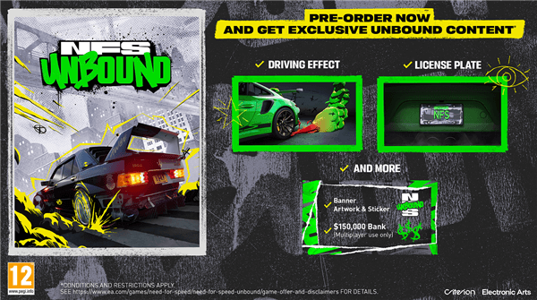 תוכן דיגיטלי מתנה בקניית המשחק NEED FOR SPEED UNBOUND DIGITAL CONTENT - XBOX מוצר מתנה