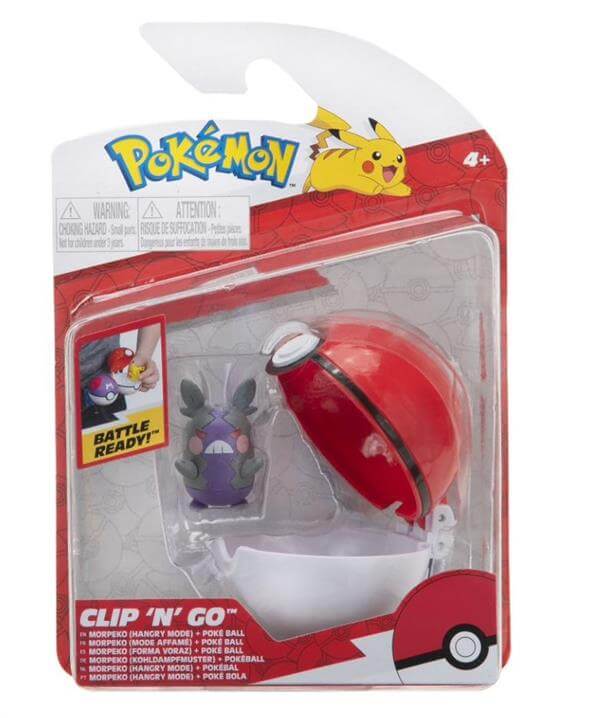 Clip 'N' Go Hangry Morpeko & PokeBall W10 Jazwares