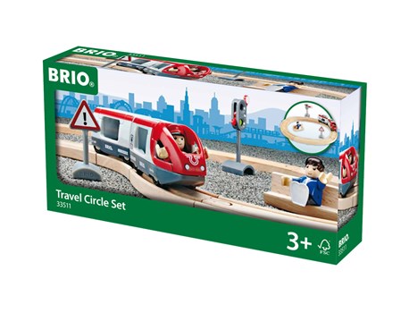 סט מסלול עגול + רכבת + דמות BRIO