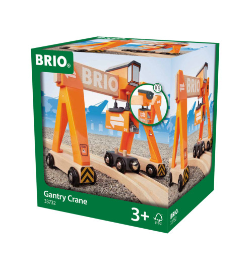 תחנה עם מנוף + קטר ומשא BRIO