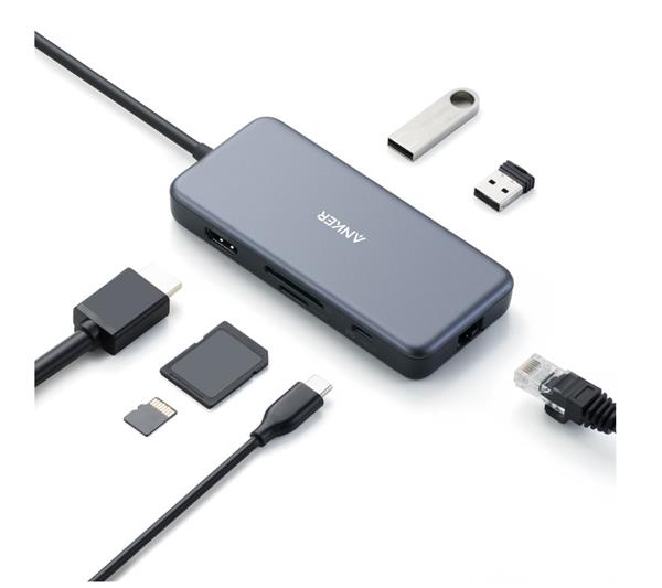 רכזת הטענה 7 יציאות  Premium 7 in 1 USB-C HUB Anker