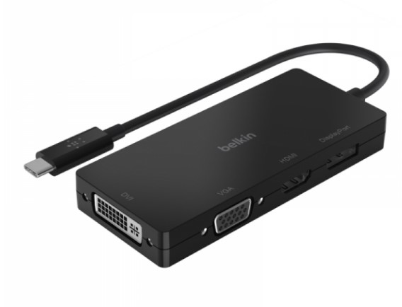 מתאם USB-C ל-HDMI, VGA, DisplayPort, DVI Belkin