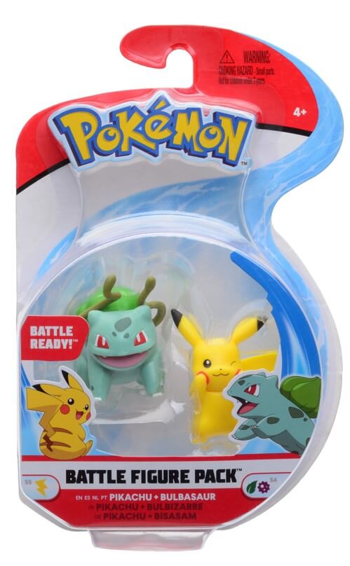 Battle Figure 2 Pack  (Bulbasaur #3 & Pikachu #8) W9 Jazwares