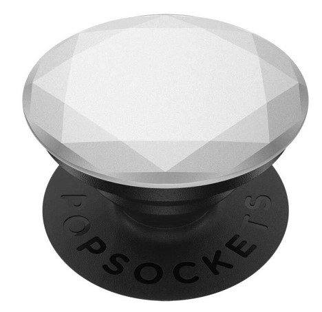 Metallic Diamond Silver-Premium PopSockets