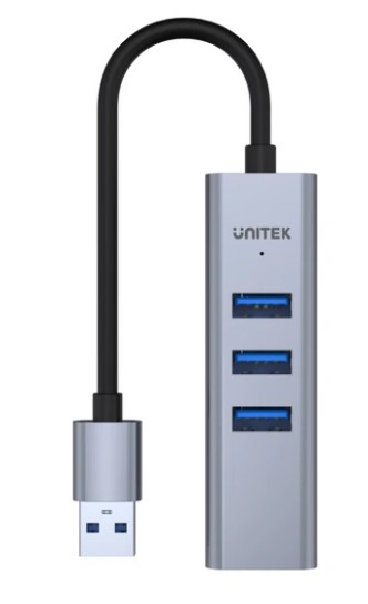 מתאם Uhub Q4 4 In 1 Usb A Ethernet Hub Unitek באג