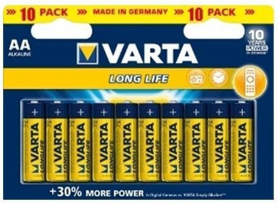 מארז 10 סוללות Longlife AA VARTA