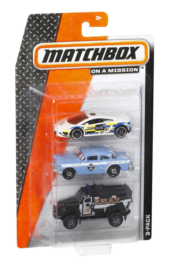 מארז 3 רכבים מגוון  Matchbox