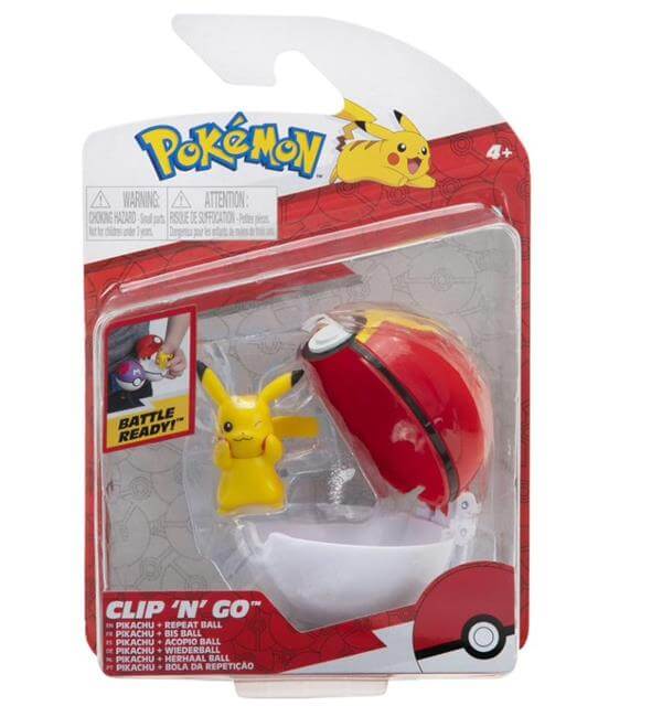 Clip 'N' Go Pikachu & Repeat Ball W10 Jazwares