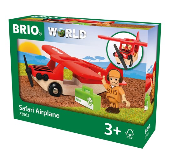 מטוס סאפארי + דמות ותיק BRIO