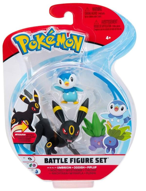 Battle Figure Set (3PK: Piplup, Oddish, Umbreon) Pokemon