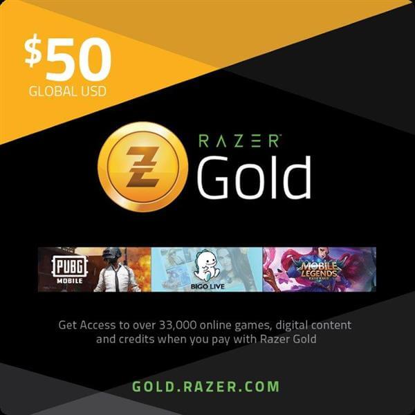 כסף וירטואלי Razer Gold $50 Razer