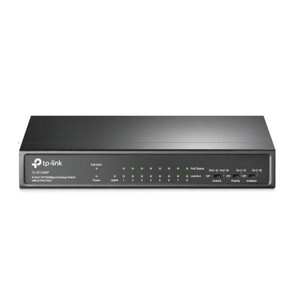 רכזת 9Port & 8 PoE+ Ports TL-SF1009P TP-Link