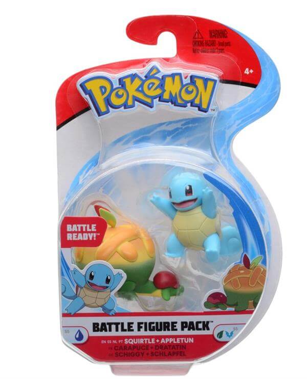 Battle Figure 2 Pack (Squirtle #3 & Appletun) W9 (Squirtle #3 & Appletun) W9 Jazwares