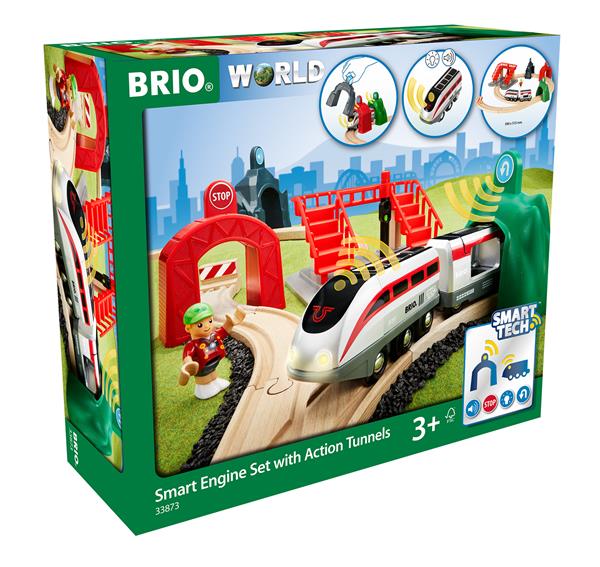 מסלול לקטר עם מנהרות וגשר מדרגות BRIO