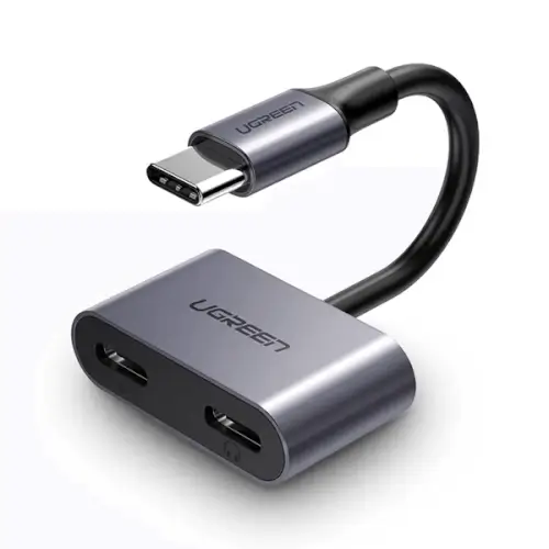 מתאם אוזניות וטעינה 2 ב-1 USB-C CM232 UGREEN