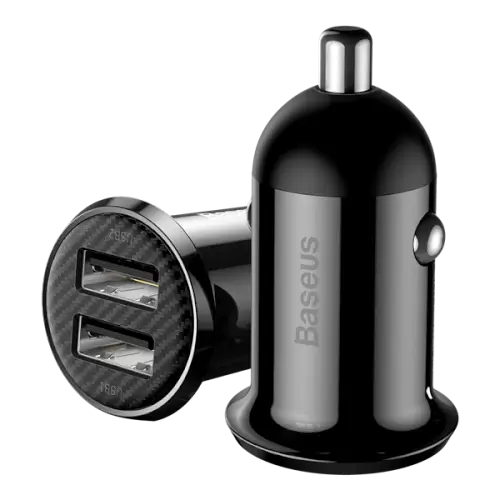 מטען לרכב Grain Pro Car Charger Dual USB 4.8A Baseus