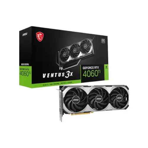 כרטיס מסך  GeForce RTX 4060 Ti VENTUS 3X E 8G OC MSI