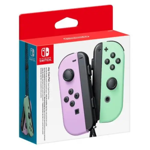 זוג בקרי ימין ושמאל צבע סגול פסטל/ירוק פסטל Joy-Con Nintendo Switch