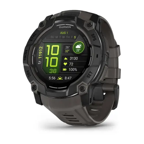 שעון ספורט חכם 50mm Instinct 3 Amoled Black with Charcoal Band גרמין - Garmin