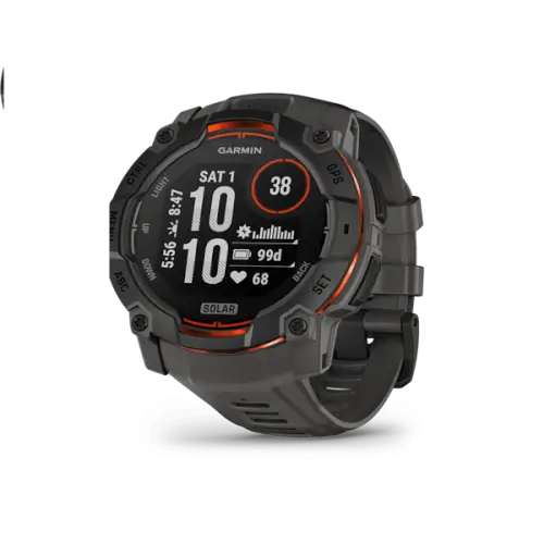 שעון חכם 50mm Instinct 3 Solar Black Bezel with Charcoal Band גרמין - Garmin