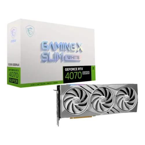 כרטיס מסך GeForce RTX 4070 Super 12GB Gaming X Slim White MSI