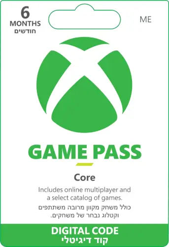 Xbox Game Pass Core מינוי ל-6 חודשים Microsoft