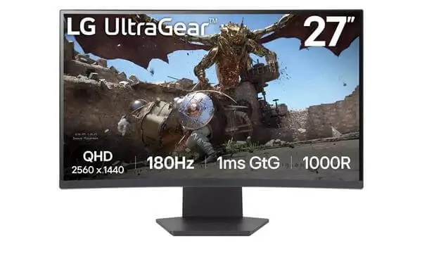 מסך ''27 גיימינג קעור  UltraGear 27GS60QC-B  LG