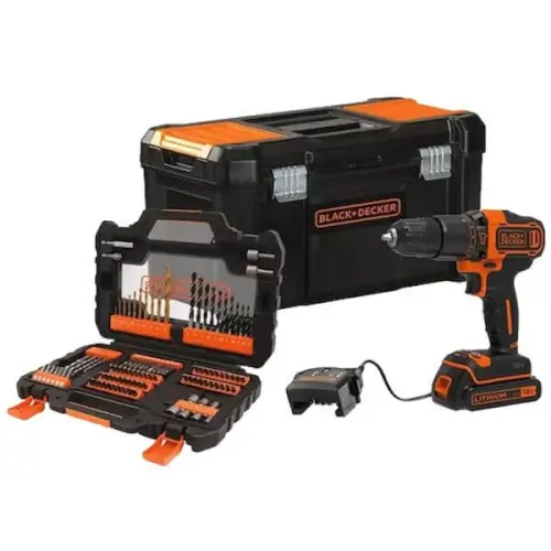 סט מקדחה דופקת / מברגה 18V  BDCHD18S1KA-QW BLACK AND DECKER