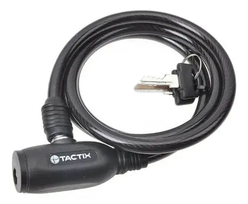 מנעול כבל פלדה ספירלה Tactix